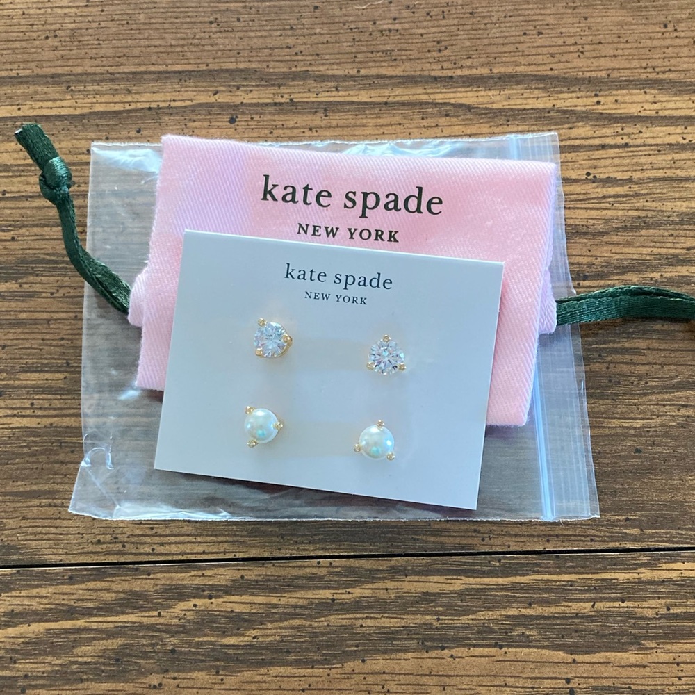 NWT Kate Spade Rise & Shine 2 Stud Earring Set